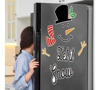 Adesivi magnetici impermeabili per frigorifero con pupazzo di neve per decorazioni fai da te in stile cartone animato adatto per superfici metalliche (CT030)