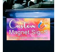Adesivi magnetici personalizzati, Cartello magnetico per auto con Il Testo e Il Logo desiderati, Uso personale e pubblicitario, Cartelli magnetici per auto facili da progettare e stampare