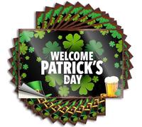 Adesivi meccanici Benvenuti alla celebrazione del giorno di San Patrizio! 10 adesivi divertenti per paraurti (8 x 12 cm)