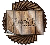 Adesivi meccanici f-k It Just Get Naked adesivi divertenti 10 pezzi adesivi per auto confezione divertente cartelli per la stanza (12 x 18 cm)