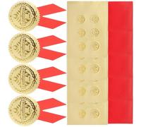 Adesivi Medaglie per 36 Set Carta Rosso Premiazioni