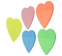 Adesivi Memo a Cuore PET Trasparenti, Scrivibili, per Libri e Fascicoli | Note Adesive Multiuso, Forte Autoadesione, Coprono Testo senza Tracce, per Studio e Archiviazione