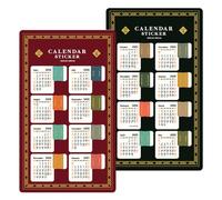 Adesivi Mensili per Planner - 2 Pezzi 2026 Settimanale e Giornaliero,Etichette adesive per indici del Calendario,Per Anno Nuovo Vacanza Casa Ufficio Scuola Album Quaderno Donne Uomini Studente Insegna