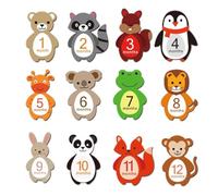 Adesivi mese per bambino ragazza animale con grande pancia stampa set di 12 creature unisex adesivi bambino nastro sigillante