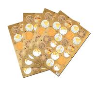 Adesivi miele, set di 96: etichette rotonde per barattoli artigianali, sticker personalizzati decorativi da scrivere, fai da te per regali, bomboniere, conserve, Ø 4 cm