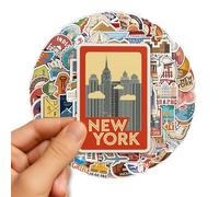 Adesivi Mondo Viaggio Adesivi 100 Globali Famosi Paese Città Città Stickers Adesivi in vinile impermeabile per valigia, bagagli, skateboard, chitarra, laptop, scrapbook, album fotografico