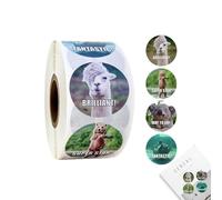 Adesivi motivazionali per bambini, 2,5 cm, motivazione per insegnanti, giocattolo animale, 500 pezzi/rotolo, adesivi motivazionali per studenti, giocattoli di meme animali alla, affermazione