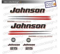 Adesivi motore marino fuoribordo Johnson 25 cv four stroke efi gommone barca