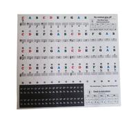 Adesivi multicolor per tastiera di pianoforte, lettere in grassetto, molto adatti per l'apprendimento dei bambini