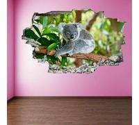 Adesivi Murali 3D Art Special Effect View Outside The Cracked Wall Decorative Removable DIY Vinyl Animal Wall Decalcomanie Tatuaggio Murale per Bambini Camera da Letto Soggiorno Murale, 80x120cm
