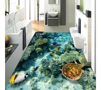 Adesivi murali 3D autoadesivi per piastrelle, con soggetti come il mondo sottomarino, le tartarughe marine e i coralli, ideali per decorare camere da letto e bagni