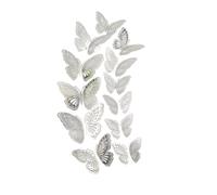 Adesivi Murali 3d Farfalle 12 adesivi murali a specchio con farfalla cava 3D for la decorazione della stanza dei bambini, nuovi for frigorifero, feste di nozze(Color11)