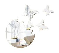 Adesivi Murali 3d Farfalle Adesivi murali a specchio 3D a forma di farfalla, decorazione for la stanza della casa, decorazioni(Silver)