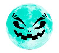 Adesivi murali a forma di luna luminosa di Halloween, adesivi con facce buffe e inquietanti, decorazioni