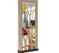 Adesivi murali a specchio 3D Carta da parati in plastica for albero Decalcomania for superficie a artistica fai-da-te for sfondo TV Decorazione della camera letto del soggiorno casa(L-135x37CM)