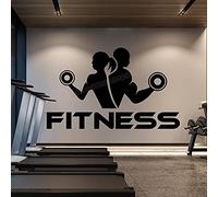 Adesivi Murali Adesivi da Parete Decorazione della parete della palestra della palestra Motivazione dello sport Allenamento Motivazione del fitness Decorazione della stanza della palestra 92x57cm