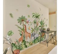 Adesivi Murali Animali della Giungla Set 4pz per Decorazione Cameretta Bambini e