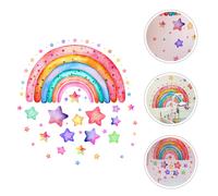 Adesivi murali arcobaleno: adesivi murali a forma di stella arcobaleno - carta