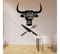 Adesivi Murali Barbecue Carne Speciale Barbecue Steak House Manzo Cibo Decalcomanie Da Muro In Vinile Decorazioni Per La Casa Accessori Modern 42X55Cm