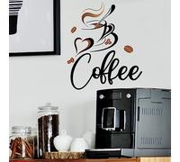 Adesivi Murali Caffè Adesivi da Parete Tazza di Caffè Carattere Artistico Adesivi Murale Cucina Sala da Pranzo Decorazione Murale