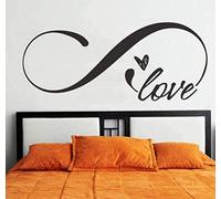 Adesivi murali camera dei bambini soggiorno camera da letto adesivi amore infinito simbolo comodino citazione decalcomanie camera art stickers 57X24 cm