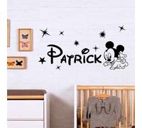 Adesivi murali cameretta bambini topolino wall stickers nome personalizzato muro
