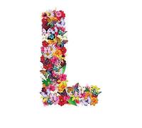 Adesivi Murali CAMERETTA NOMI bambina LETTERA -L - FIORI FARFALLE - Wall Stickers VINILE LUCIDO HD lettere (15 CM)