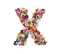 Adesivi Murali CAMERETTA NOMI bambina LETTERA -X - FIORI FARFALLE - Wall Stickers VINILE LUCIDO HD lettere (20 CM)