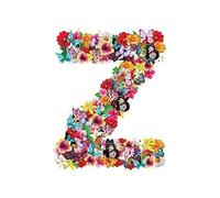 Adesivi Murali CAMERETTA NOMI bambina LETTERA -Z - FIORI FARFALLE - Wall Stickers VINILE LUCIDO HD lettere (20 CM)