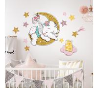 Adesivi murali Camerette bambini Stoffa riposizionabile Elefantino sogni d'oro r