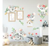 Adesivi murali Camerette bambini Stoffa riposizionabile Il giardino dei koala