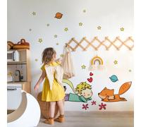 Adesivi murali Camerette bambini Stoffa riposizionabile Il Piccolo Principe e la