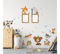 Adesivi murali Camerette bambini Stoffa riposizionabile Piccoli amici del bosco