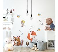 Adesivi murali Camerette bambini Stoffa riposizionabile Storie del bosco