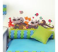 Adesivi murali Camerette bambini Stoffa riposizionabile Tronco nel bosco