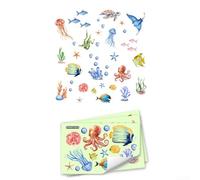 Adesivi murali che si illuminano al buio, decorazione subacquea con creature marine, per camere da letto e bagni