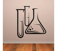 Adesivi murali con provette scientifiche, adesivi murali con didattica della chimica, adesivi artistici per aule scolastiche e dormitori, adesivi per camerette di adolescenti