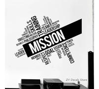 Adesivi murali con testo per ufficio del caposquadra Adesivi murali per ufficio, studio e club della Missione Aziendale