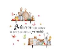 Adesivi Murali Cucina Frasi Adesivi da Parete Cucina Scritte Vintage Adesivi Murali Cucina - Decorazioni Uniche per la Tua Cucina, Adesivi Cucina Decorativi,Perfetti per Tutte le Superfici e le Pareti