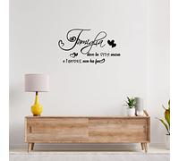 Adesivi Murali Da Parete 60x30cm, Scritte Adesive Italiane, Adesivo Pareti Camera Da Letto Cucina Soggiorno, Famiglia dove la vita inizia e dove l'amore non ha fine, (Nero)