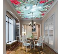 Adesivi Murali Da Parete Grandi 3D Piante E Fiori Tropicali Carta Da Parati Fotografica 3D,Murale,Soggiorno,Camera Da Letto,Sfondo Da Soffitto,Decorazione,Dipinto 250x175cm