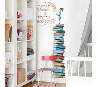 Adesivi murali decorativi per la sala studio, l'aula, la biblioteca per incoraggiare il duro lavoro e le citazioni sullo studio