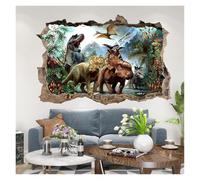 Adesivi Murali Dinosauro 3D Per Bambini, Ragazze, Camera Da Letto, Aula, Asilo Nido, Grandi, In PVC, Impermeabili, Rimovibili, In Vinile(Style E,80X120CM)