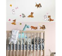 Adesivi Murali Disney Set BAMBI Gatti Cani Camera Da Letto 2 Fogli 30x30cm