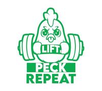 Adesivi murali e murali in vinile Sollevamento Peck Ripetizione 51x58.4cm Non cade Verde