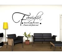 ADESIVI MURALI FAMIGLIA DOVE LA VITA COMINCIA FRASE ADESIVO WALL STICKERS FRASI