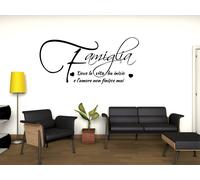 ADESIVI MURALI FAMIGLIA DOVE LA VITA COMINCIA FRASE ADESIVO WALL STICKERS FRASI