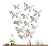 Adesivi murali Farfalla - 12 pezzi di Decalcomanie Artistiche Multidimensionali, motivo 3D in carta di qualità, decorazione creativa fai da te con tocco naturale per interni | decorazione adesiva