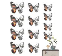 Adesivi Murali Farfalle | Adesivi Skeleton Fiori da Parete, Farfalla 3D Decorazione Halloween per Soggiorno Ufficio Giornaliero Matrimonio Camera da Letto Mobili