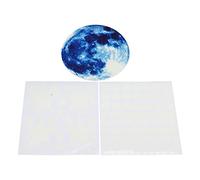 Adesivi murali fluorescenti al buio, luna, stelle e pois luminosi, decorazioni per la camera da letto e il soggiorno. (Blu)